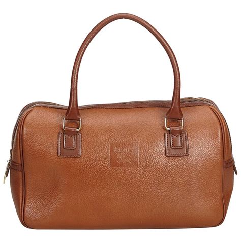 burberry handbag brown leather handles|Burberry leather handbags sale.